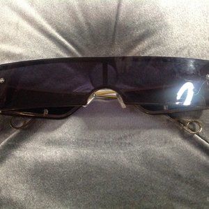 Skinny Rectangle Metal Frame Sunglasses
